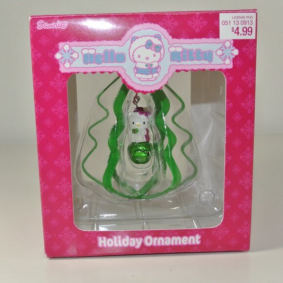 HELLO KITTY Vintage Christmas Decoration Ornament In Original Box Tree - Picture 1 of 3